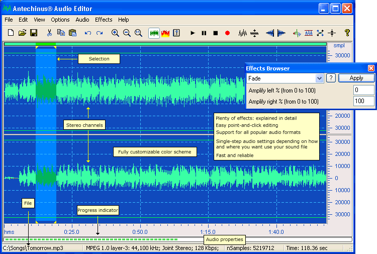 Antechinus Audio Editor Screenshot